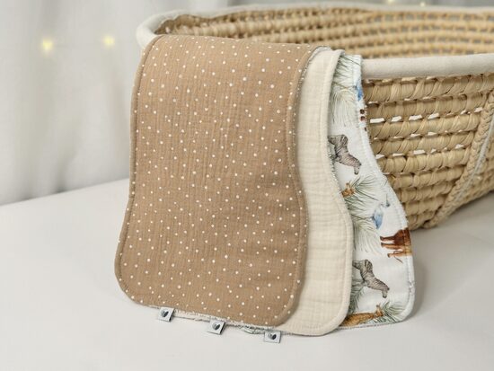 Muslīna dvielīši - 3 gb, bēšais safari