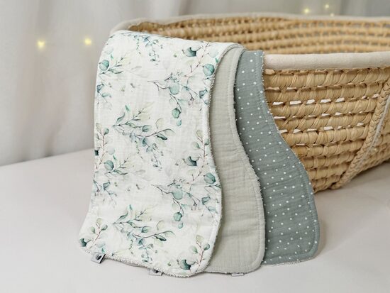 Muslīna dvielīši - 3 gb, maigais eikalipts