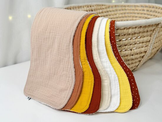 Muslīna dvielīši - 8 gb, oranži