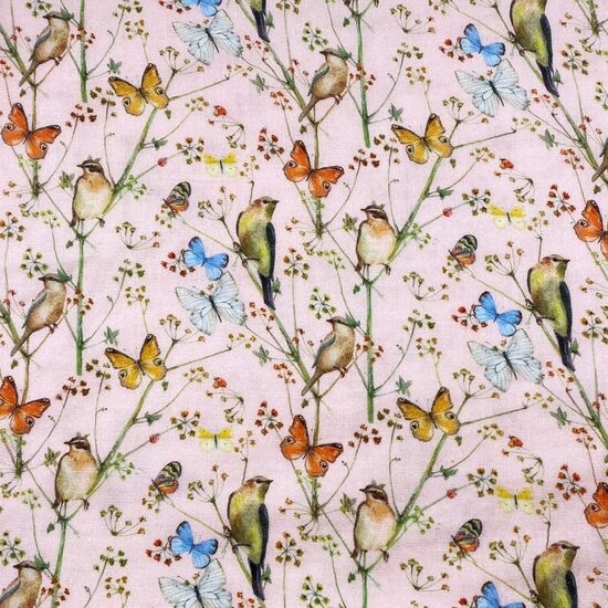 Muslīns (Rozā taureņi) 1,5 m