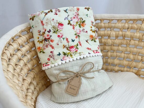 Muslīna sega - maigi zaļā pļava