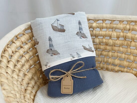 Muslīna sega - laiviņas