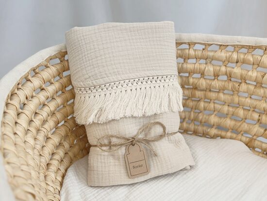 Muslīna sega - gaiši bēšā