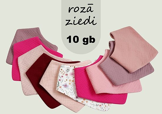 Lacītes (rozā ziedi) - 10 gb