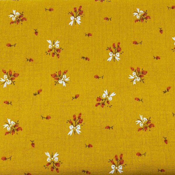 Muslīns (Ocher flower bouquet)