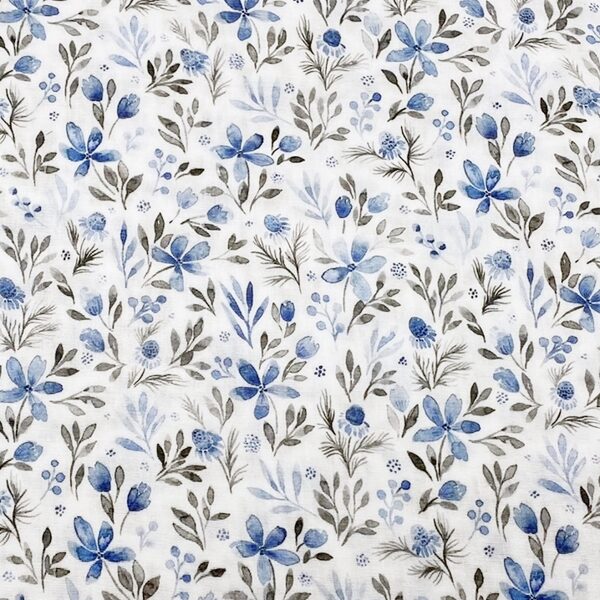Muslīns (Blue flowers)