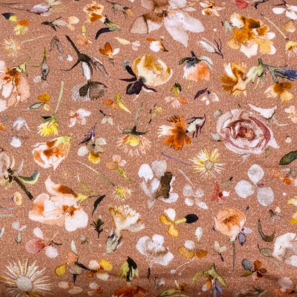 Muslīns (Dark pink floral)